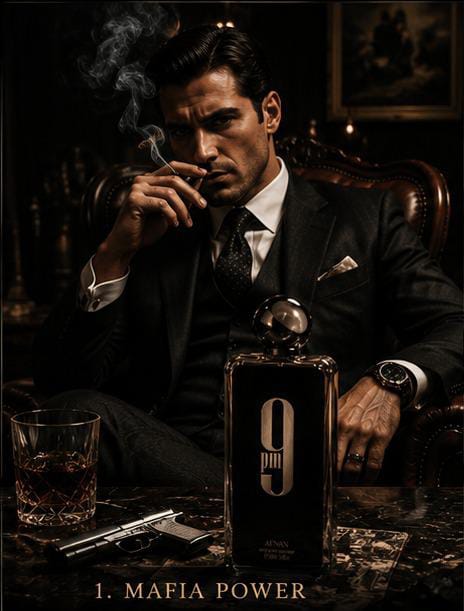Afnan 9 PM — The Mafia Edition | A Dark & Powerful Signature Fragrance of Authority, Mystery, Masculine Confidence & Underworld Luxury